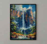 Angel Falls Wall Art, Venezuela Nature Decor - Waterfall Print