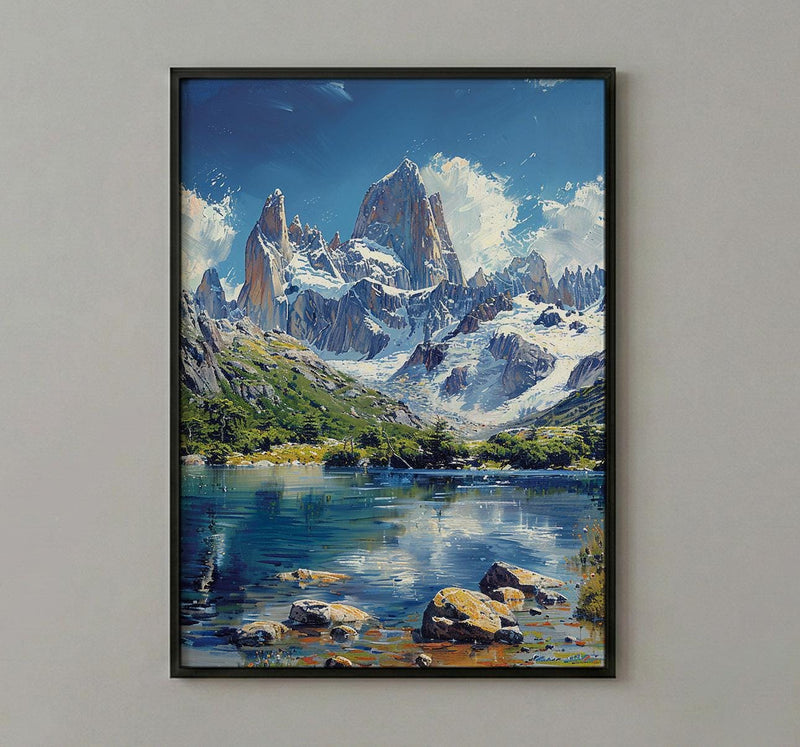 Mount Fitz Roy Print, Patagonia Mountain Decor - Argentina Art