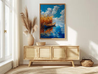 Lake Titicaca Poster, Peru Island Decor - Golden Reed Art