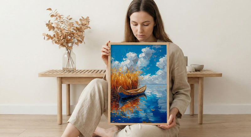 Lake Titicaca Poster, Peru Island Decor - Golden Reed Art