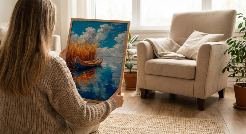 Lake Titicaca Poster, Peru Island Decor - Golden Reed Art