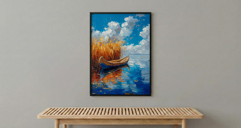 Lake Titicaca Poster, Peru Island Decor - Golden Reed Art