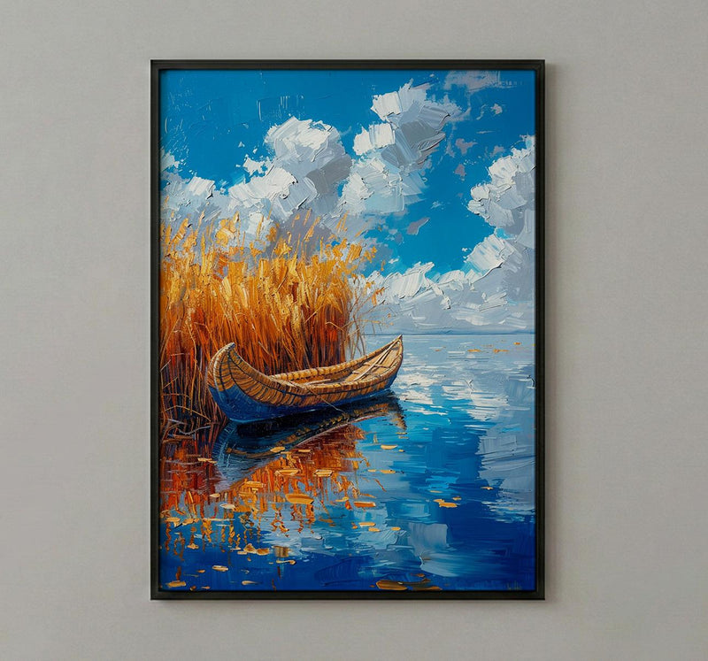 Lake Titicaca Poster, Peru Island Decor - Golden Reed Art