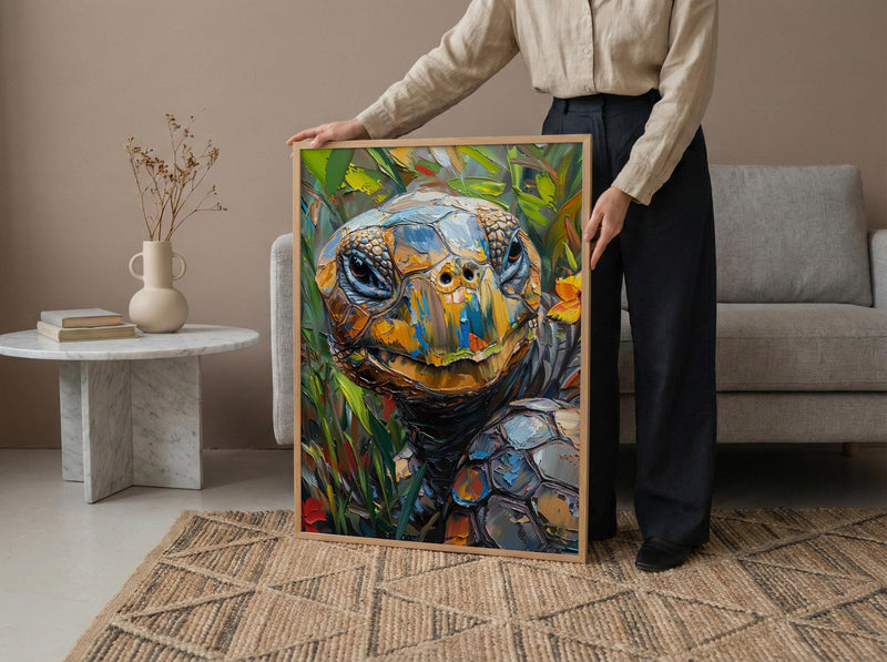 Galapagos Wall Art, Giant Tortoise Decor - Ecuador Nature Print