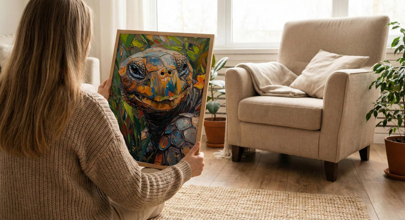 Galapagos Wall Art, Giant Tortoise Decor - Ecuador Nature Print