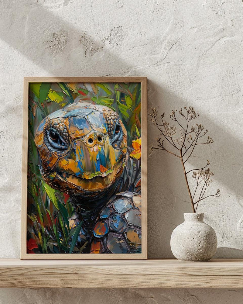 Galapagos Wall Art, Giant Tortoise Decor - Ecuador Nature Print