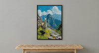 Machu Picchu Llama, Peru Mountain Decor - Cute Animal Poster