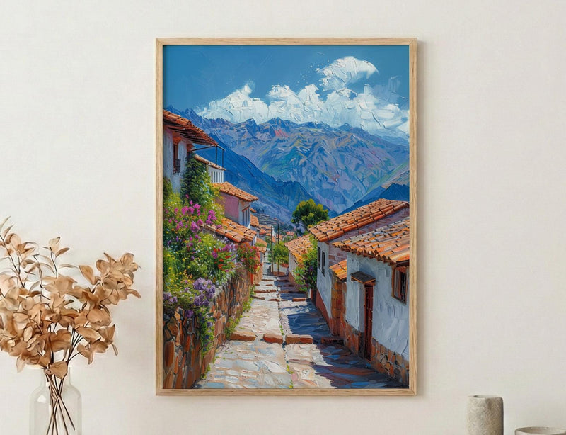 Cusco Stone Wall Art, Peru City Decor - Inca Street Print