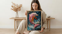 Pink River Dolphin Poster, Amazon Nature Wall Decor - Tropical Water Art