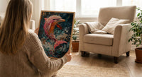 Pink River Dolphin Poster, Amazon Nature Wall Decor - Tropical Water Art