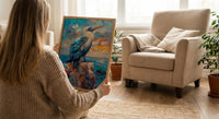 Blue Footed Booby Wall Art, Galapagos Animal Decor - Ocean Bird Print