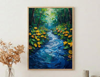 Amazon River Poster, Tropical Rainforest Decor - Brazil Aerial Art