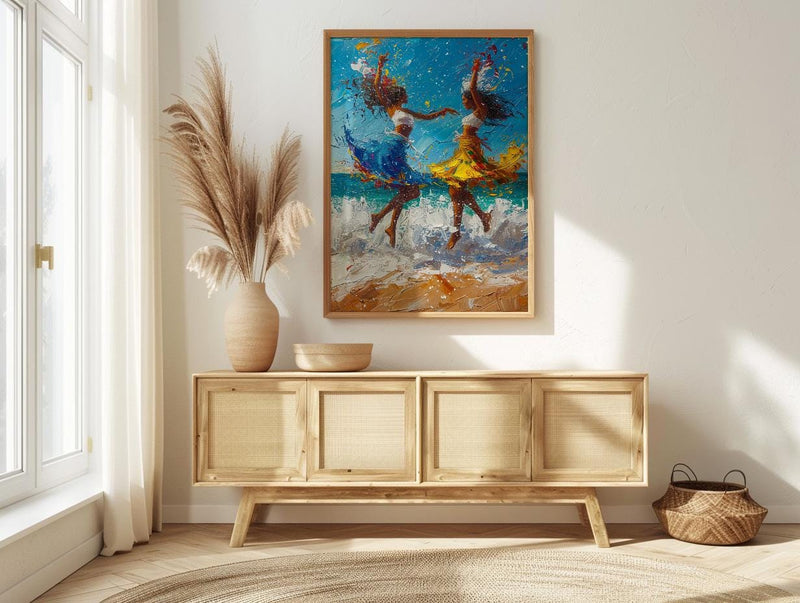Bahia Brazil Poster, Capoeira Dancer Decor - Summer Beach Art