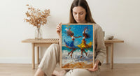 Bahia Brazil Poster, Capoeira Dancer Decor - Summer Beach Art