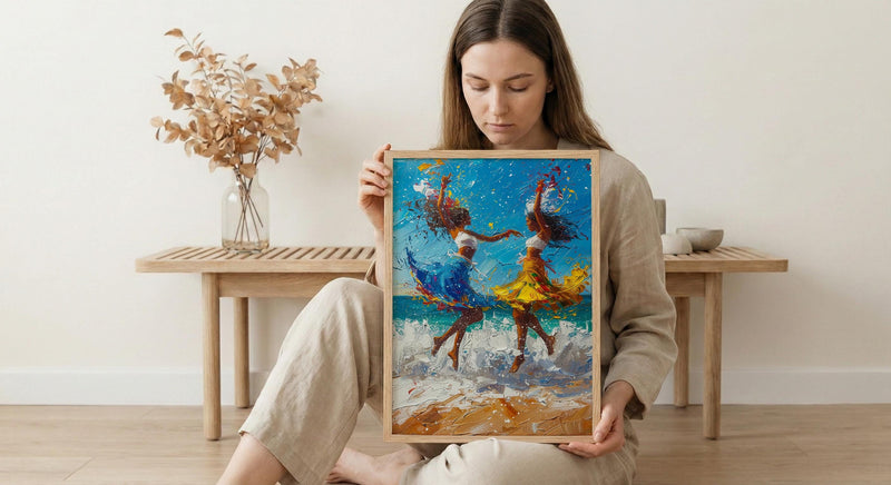 Bahia Brazil Poster, Capoeira Dancer Decor - Summer Beach Art