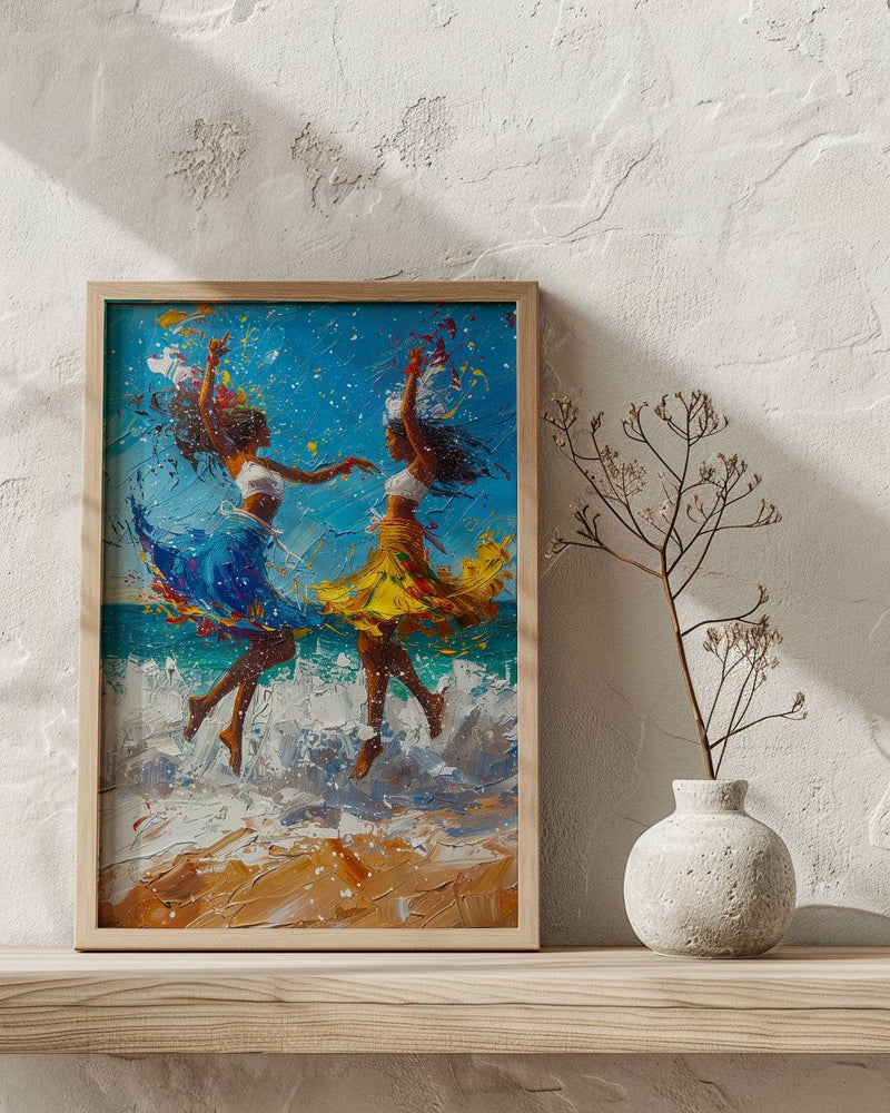 Bahia Brazil Poster, Capoeira Dancer Decor - Summer Beach Art