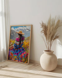 Peru Weaver Wall Art, Andean Textile Decor - Indigenous Culture