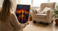 Argentina Gaucho Art Print, Green Pampas Decor - Golden Sunset Poster