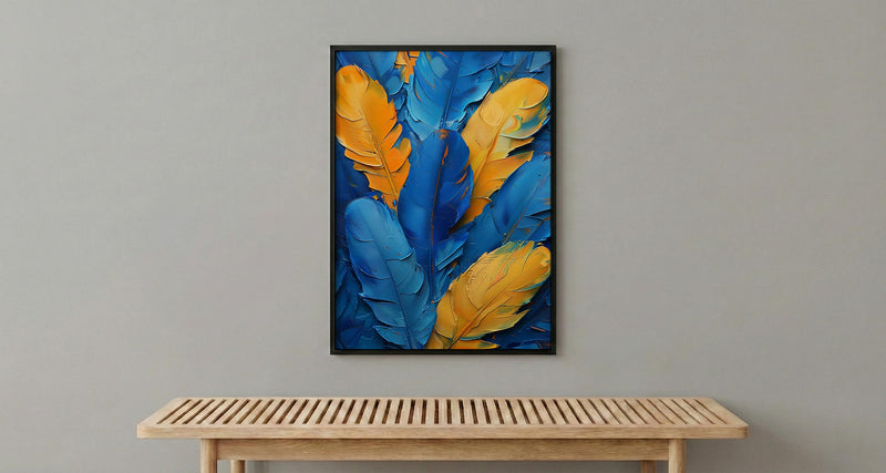 Rio Carnival Poster, Blue Feather Decor - Brazil Festival Print