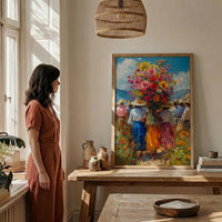 Medellin Flower Art Print, Silletero Parade Decor - Colombia Poster