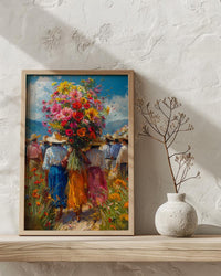 Medellin Flower Art Print, Silletero Parade Decor - Colombia Poster