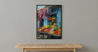 Bogota Market Poster, Colombia Fruit Decor - Summer Food Stall