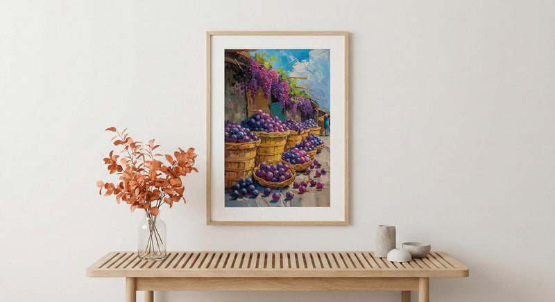 Belem Amazon Market Art Print, Woven Basket Wall Decor - Brazil Summer