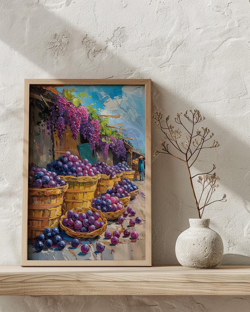 Belem Amazon Market Art Print, Woven Basket Wall Decor - Brazil Summer