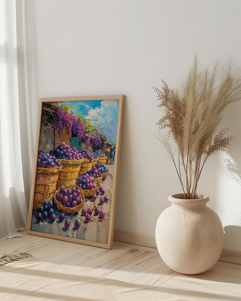 Belem Amazon Market Art Print, Woven Basket Wall Decor - Brazil Summer