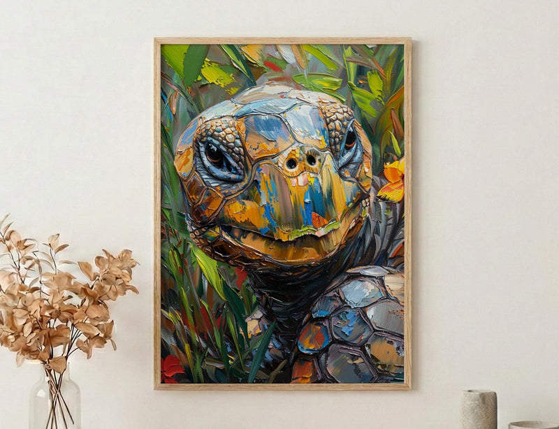 Galapagos Wall Art, Giant Tortoise Decor - Ecuador Nature Print