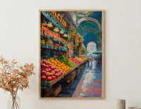 Sao Paulo Market Art, Historic City Decor - Brazil Summer Print