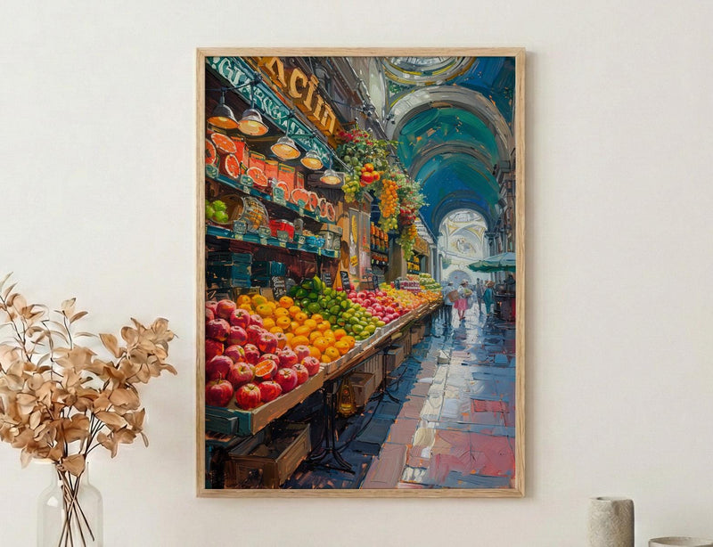 Sao Paulo Market Art, Historic City Decor - Brazil Summer Print