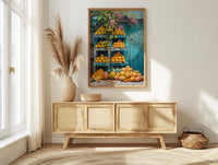 Mexico City Market Art Print, Yellow Mango Decor - Tropical Fruit
