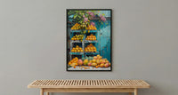Mexico City Market Art Print, Yellow Mango Decor - Tropical Fruit