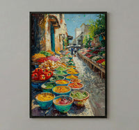 Oaxaca Market Poster, Spice Bowl Decor - Mexico Summer Art Print