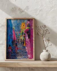 Guatemala Market Art Print, Chichicastenango Wall Decor - Colorful Textile