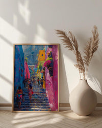 Guatemala Market Art Print, Chichicastenango Wall Decor - Colorful Textile