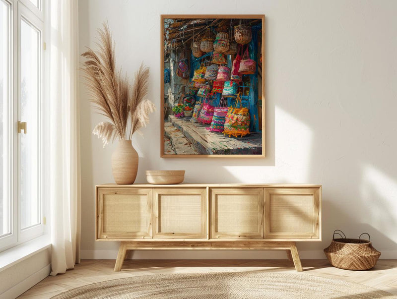 Bolivia Market Poster, Witches Market Decor - Rustic Artisan Print