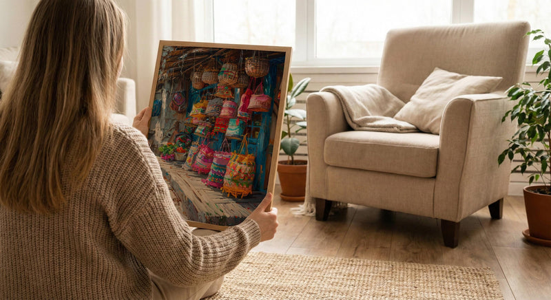 Bolivia Market Poster, Witches Market Decor - Rustic Artisan Print
