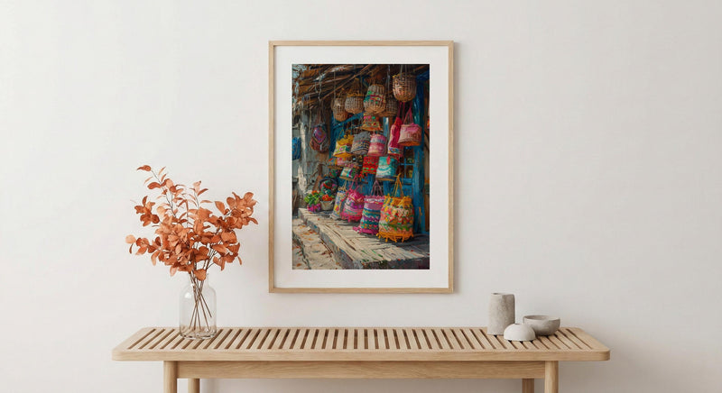 Bolivia Market Poster, Witches Market Decor - Rustic Artisan Print