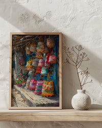 Bolivia Market Poster, Witches Market Decor - Rustic Artisan Print