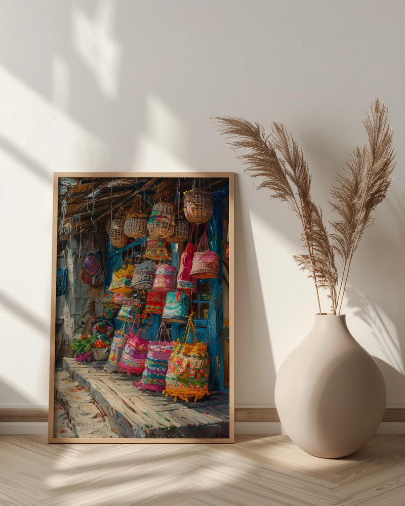 Bolivia Market Poster, Witches Market Decor - Rustic Artisan Print