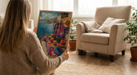 Peru Alpaca Art Print, Puno Market Decor - Colorful Summer Poster