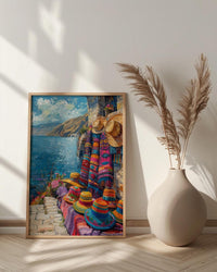 Peru Alpaca Art Print, Puno Market Decor - Colorful Summer Poster