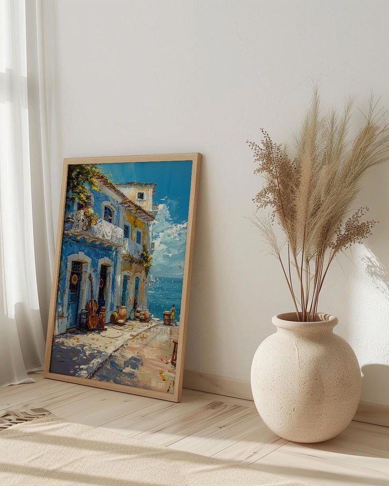 Salvador Market Art Print, Bahia Brazil Decor - Musical Instrument