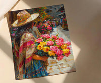 Ecuador Flower Art Print, Cuenca Plaza Wall Decor - Yellow Rose