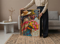 Ecuador Flower Art Print, Cuenca Plaza Wall Decor - Yellow Rose