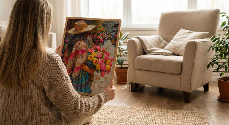 Ecuador Flower Art Print, Cuenca Plaza Wall Decor - Yellow Rose
