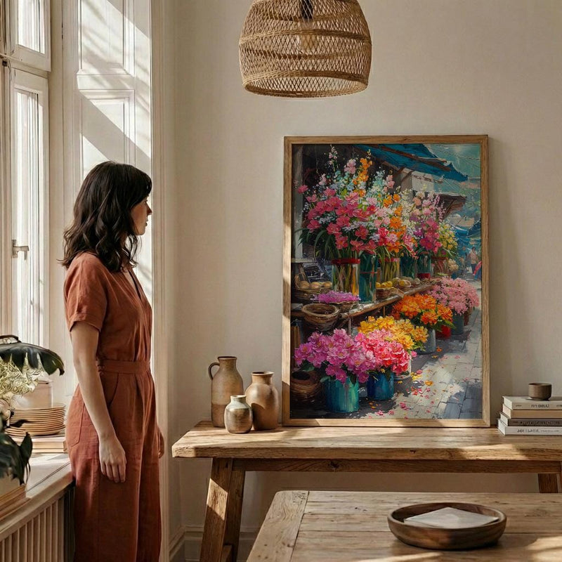 Medellin Flower Art Print, Colombia Market Decor - Tropical Orchid