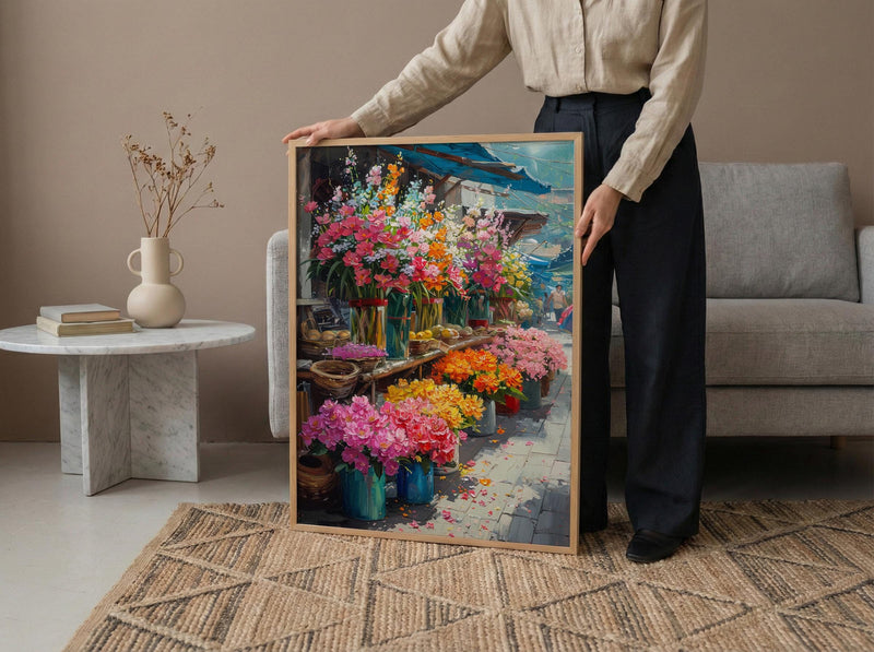 Medellin Flower Art Print, Colombia Market Decor - Tropical Orchid